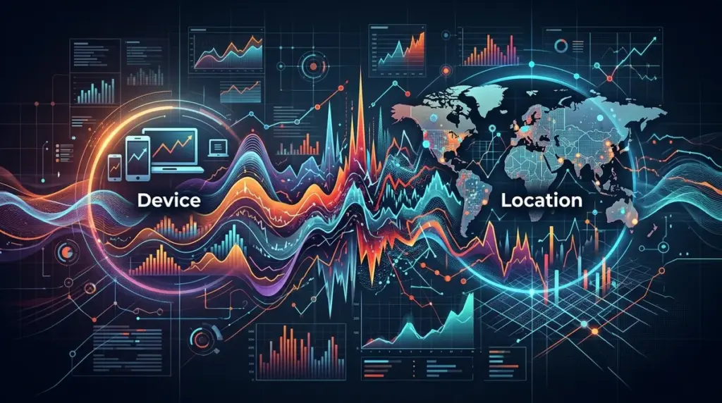 How Device and Location Shape Ranking Volatility